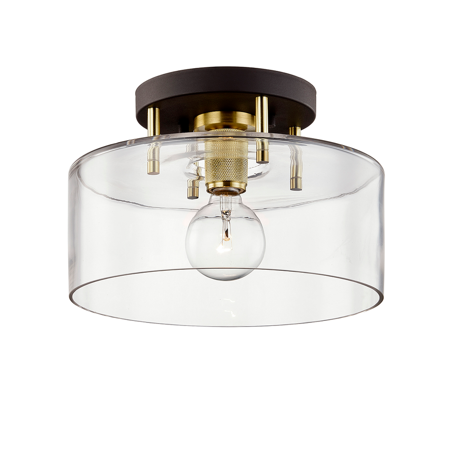 Troy Lighting Bergamot Station Semi Flush — C7541-BRZ/BBA