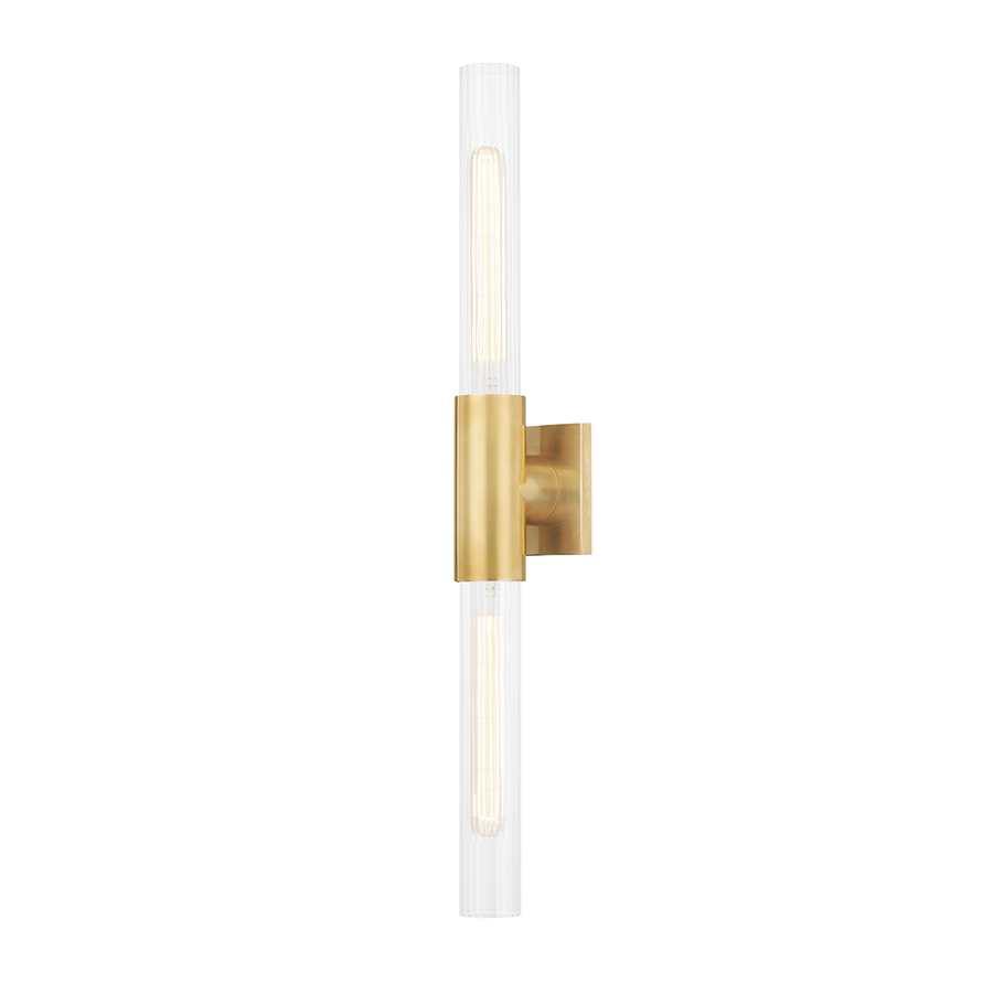 Hudson Valley Lighting Asher Wall Sconce — Aged Brass