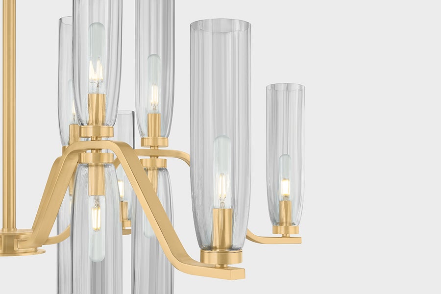 Hudson Valley Lighting HARPSWELL Chandelier — Aged Brass