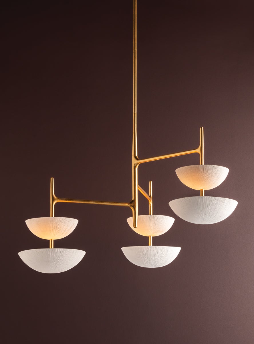 Corbett Lighting EVANDER Chandelier — 477-42-VGL/GSW