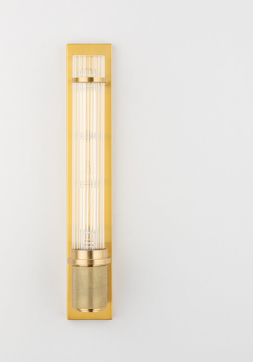 Hudson Valley Lighting Shaw Wall Sconce — Aged Brass