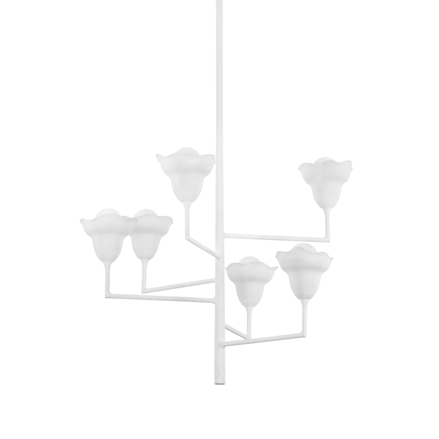 Hudson Valley Lighting ALORA Chandelier — White Plaster