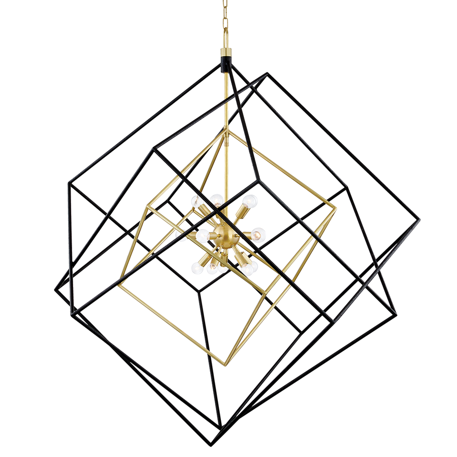 Hudson Valley Lighting Roundout Chandelier — 1255-AGB/BK