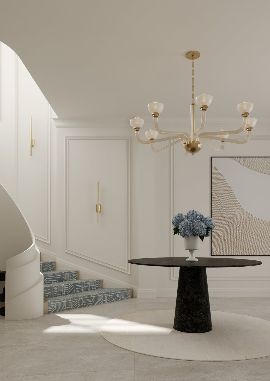Hudson Valley Lighting ST. LAWRENCE Chandelier — Aged Brass
