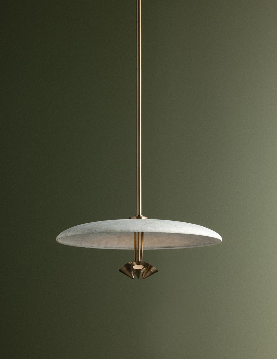 Troy Lighting Garth Pendant — F2820-PBR/WTW