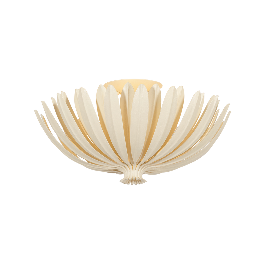 Hudson Valley Lighting Whitfield Semi Flush — Cream Plaster