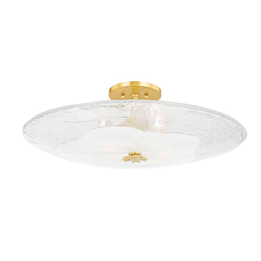 Hudson Valley Lighting Lago Semi Flush — Aged Brass