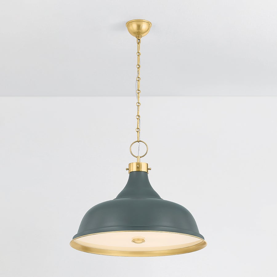 Hudson Valley Lighting Painted No. 1 Pendant — MDS300L-AGB/SSG