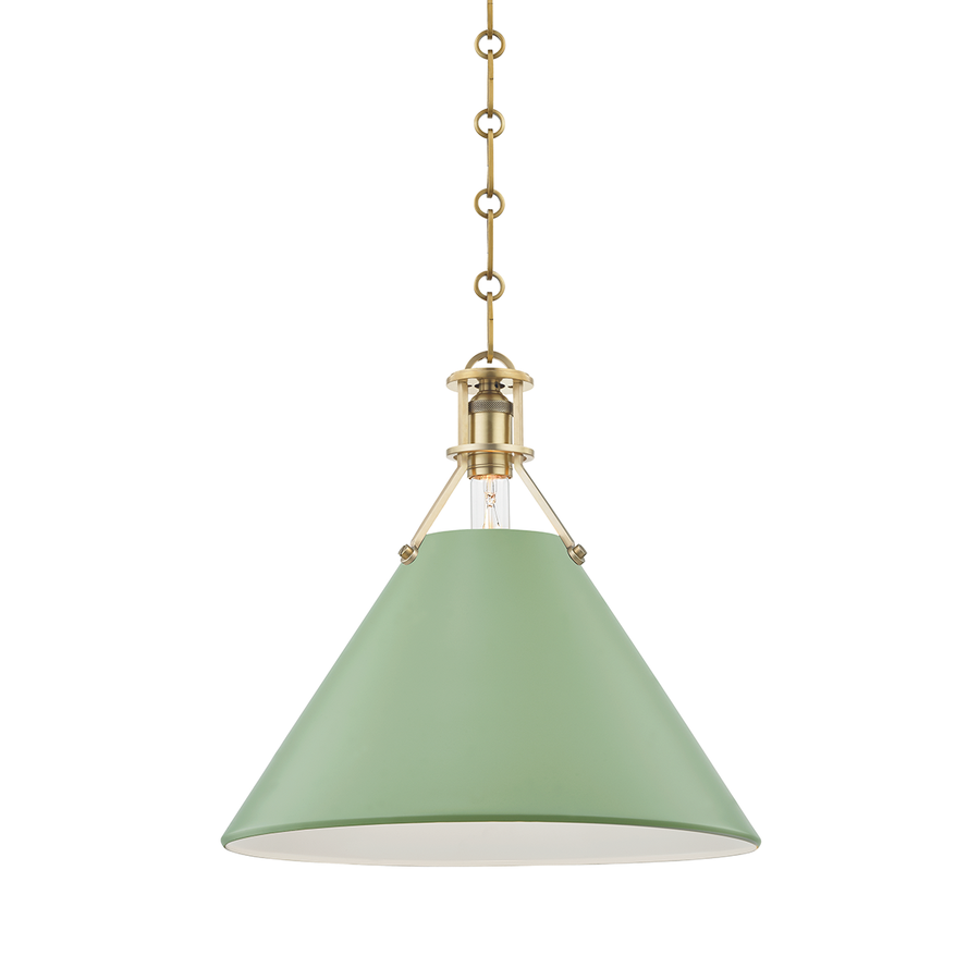 Hudson Valley Lighting Painted No.2 Pendant — MDS352-AGB/LFG