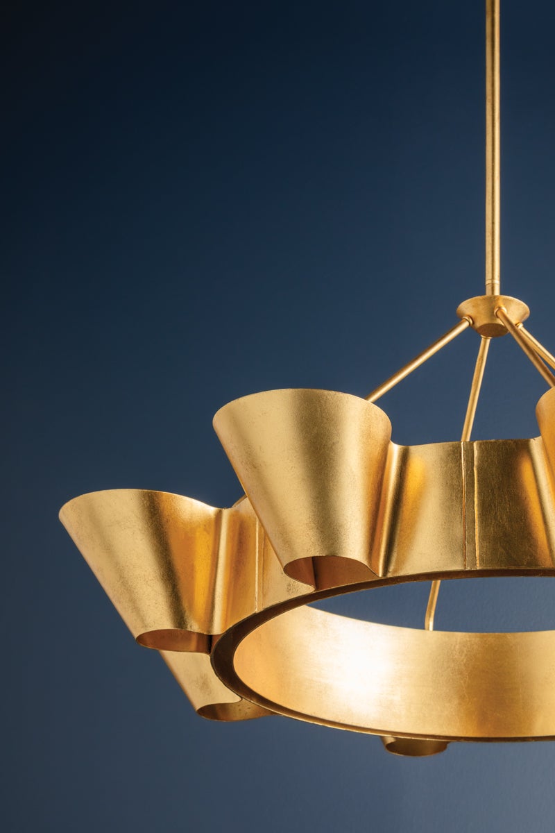 Hudson Valley Lighting Reeve Chandelier — Vintage Gold Leaf