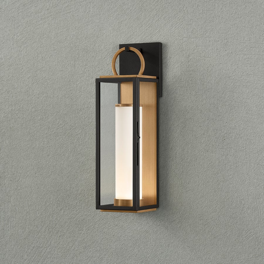 Troy Lighting Gareth Exterior Wall Sconce — B6718-PBR/TBK