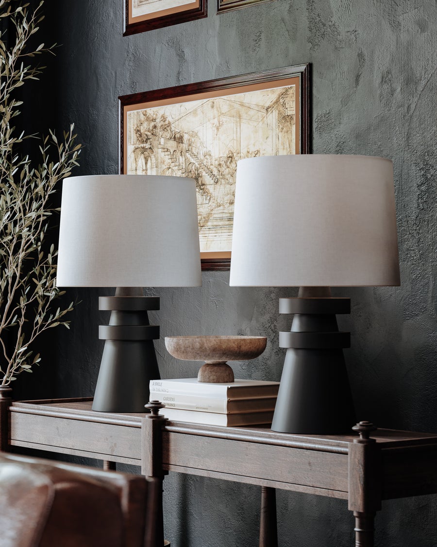 Troy Lighting GROVER Table Lamp — PTL1225-PBR/CCH