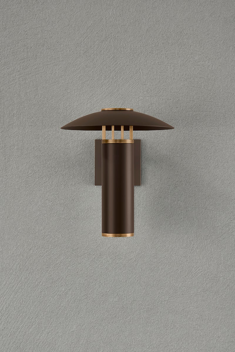 Troy Lighting Birk Exterior Wall Sconce — B7912-PBR/BRZ