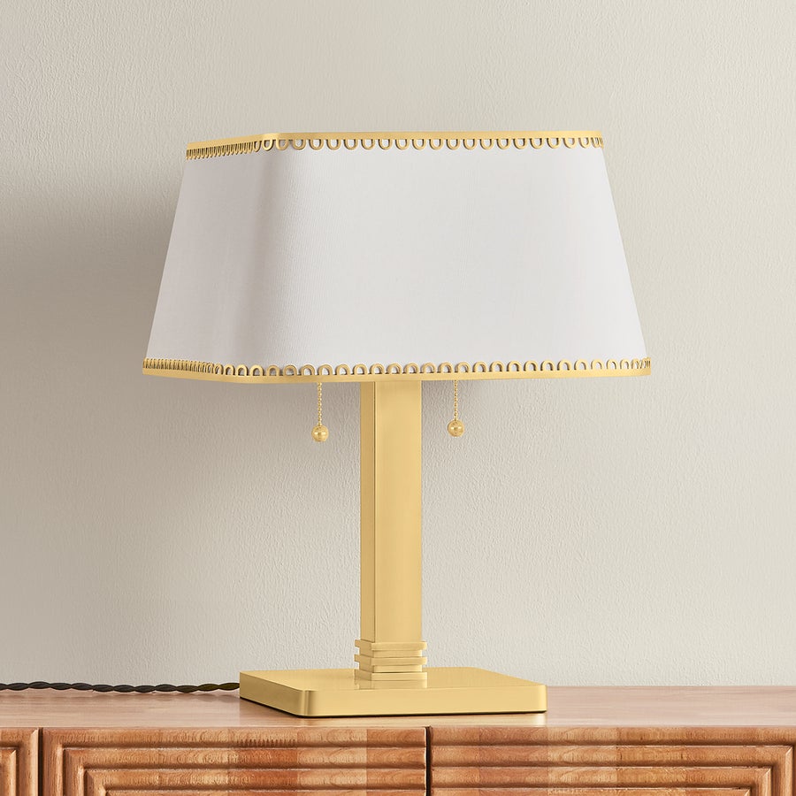 Hudson Valley Lighting Claude Table Lamp — Aged Brass