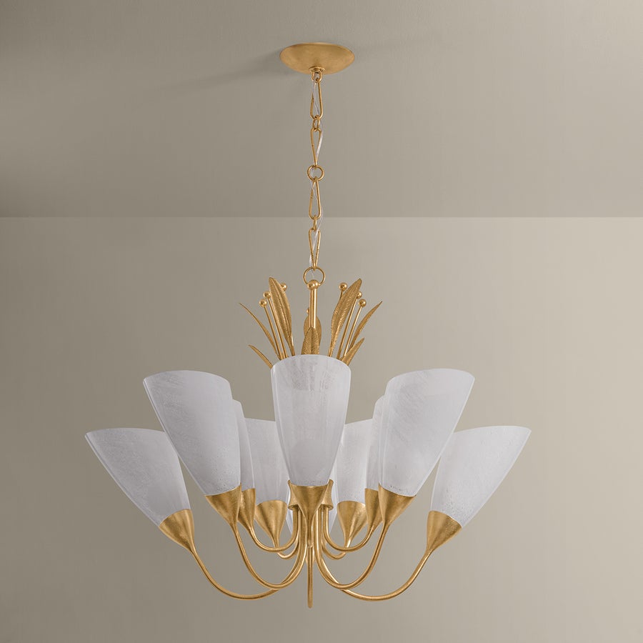 Hudson Valley Lighting Forest Glen Chandelier — Vintage Gold Leaf