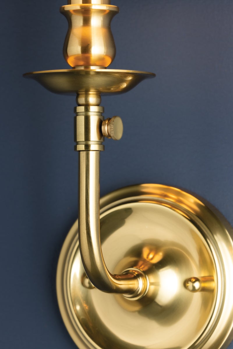 Hudson Valley Lighting Logan Wall Sconce — Aged Brass