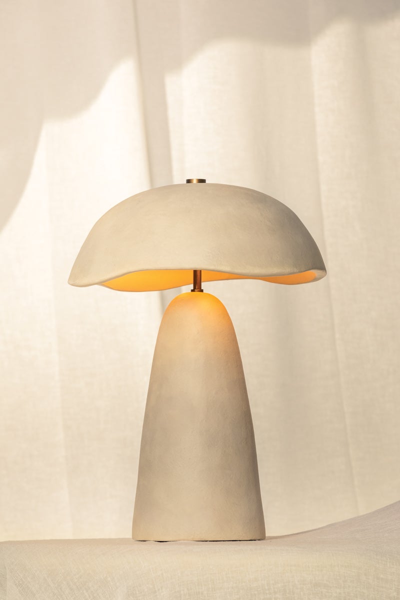Troy Lighting Soloma Table Lamp — PTL1222-PBR/CAE