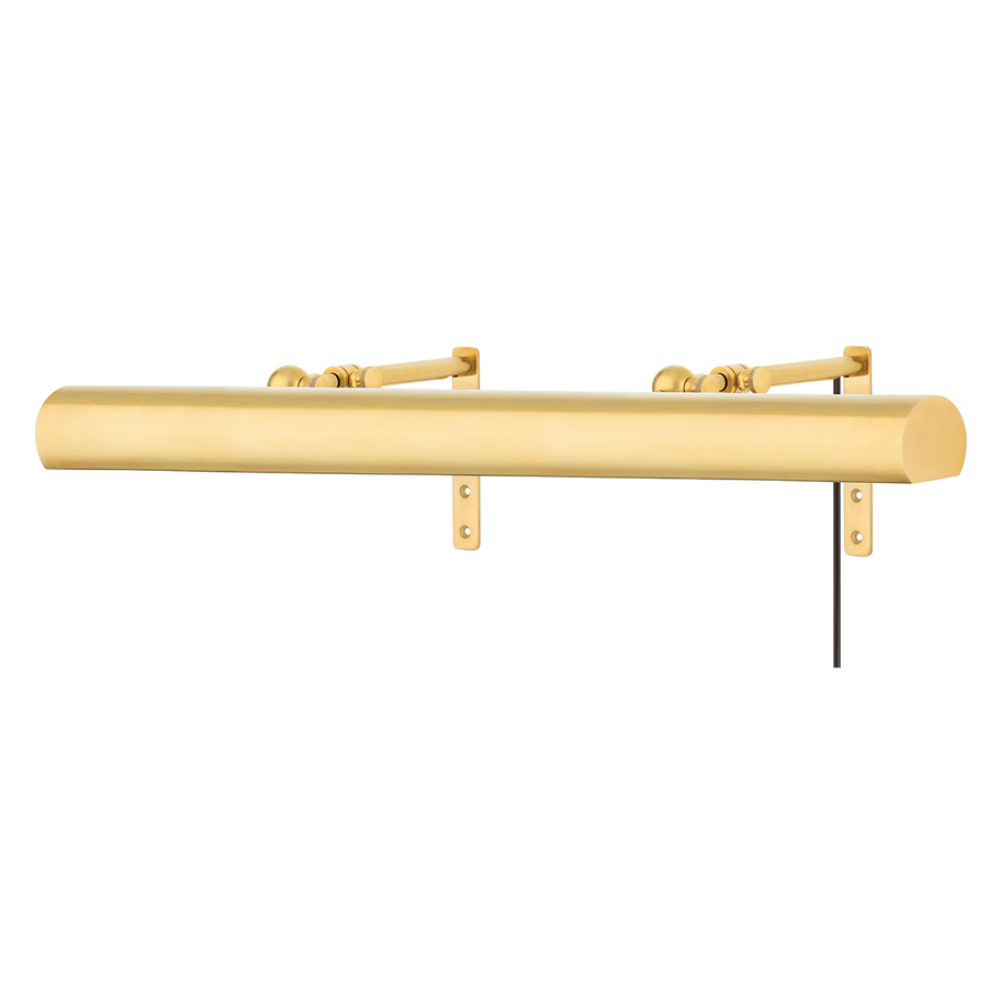 Hudson Valley Lighting Vernon Plug-in Sconce — Aged Brass