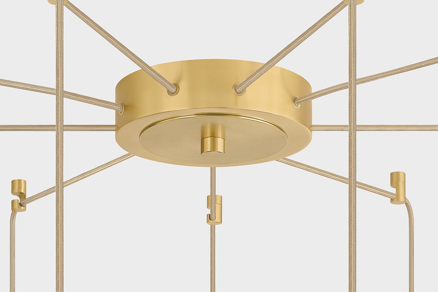 Hudson Valley Lighting IRONWOOD Chandelier — Aged Brass