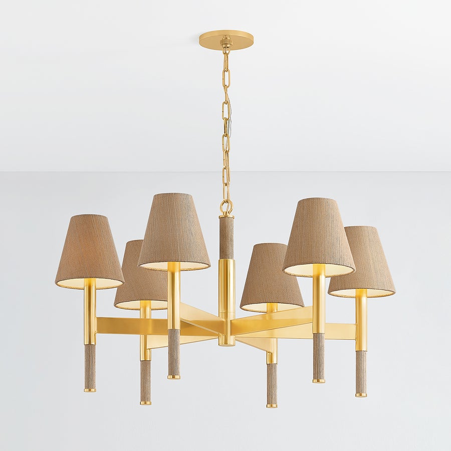 Hudson Valley Lighting LINDENWOOD Chandelier — Aged Brass