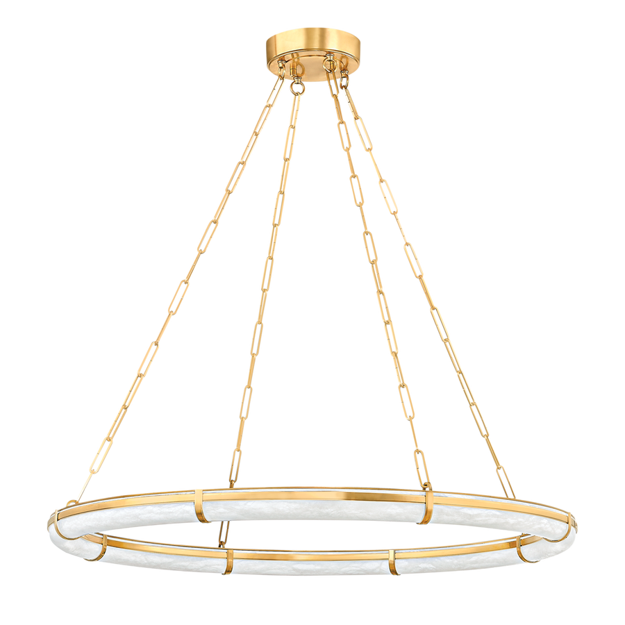 Hudson Valley Lighting SENNETT Chandelier — Aged Brass