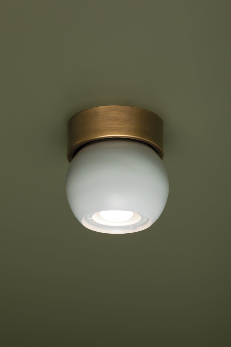 Troy Lighting ODIN Flush Mount — C1406-PBR/SWH