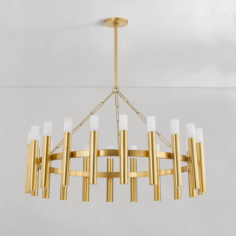 Hudson Valley Lighting PALI Chandelier — Aged Brass
