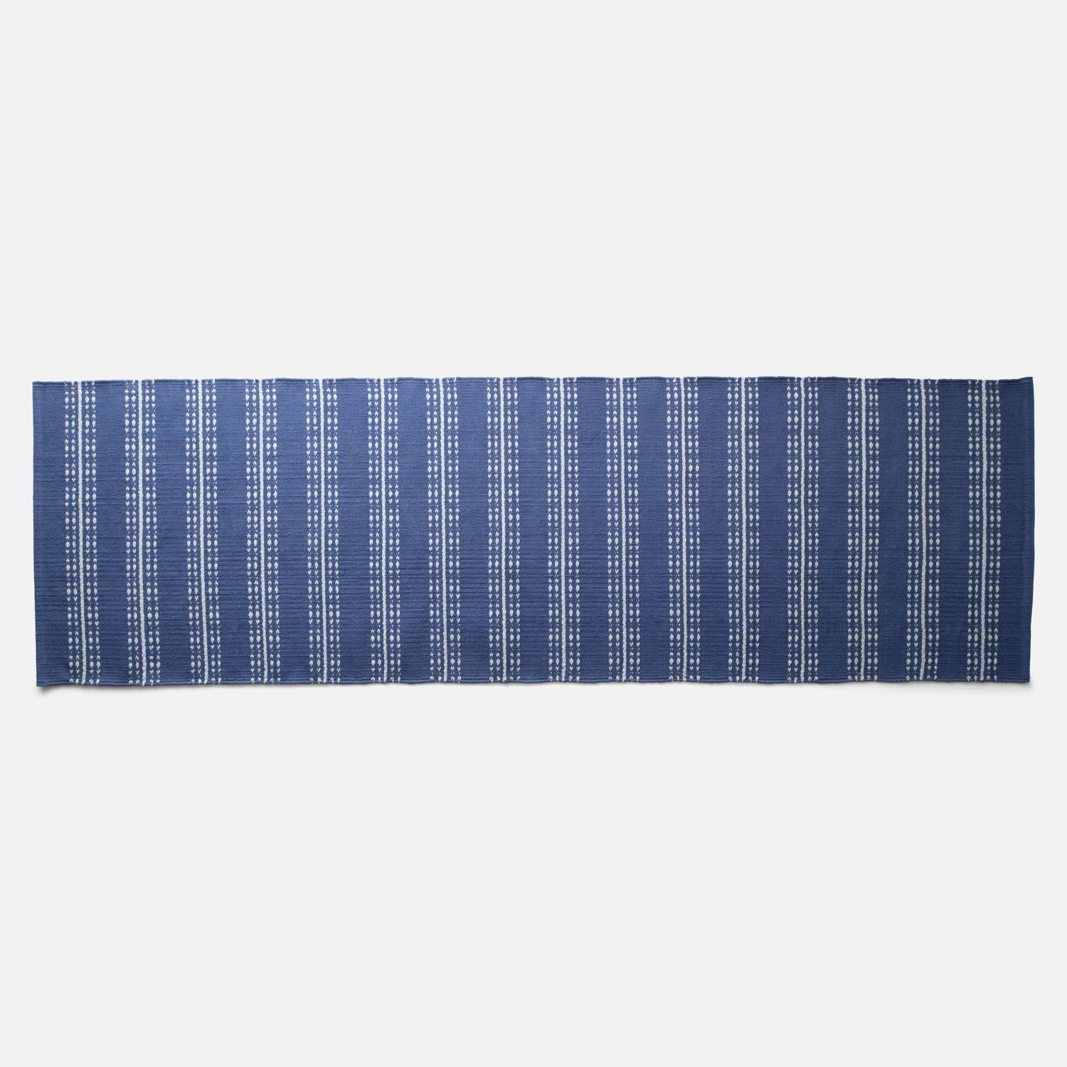 Ticking Stripe Rug in Blue w/ Light Blue