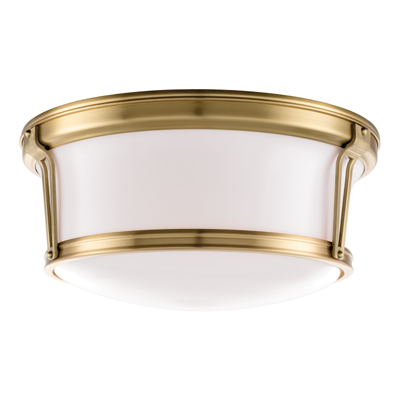 Hudson Valley Lighting Newport Flush Mount — Aged Brass