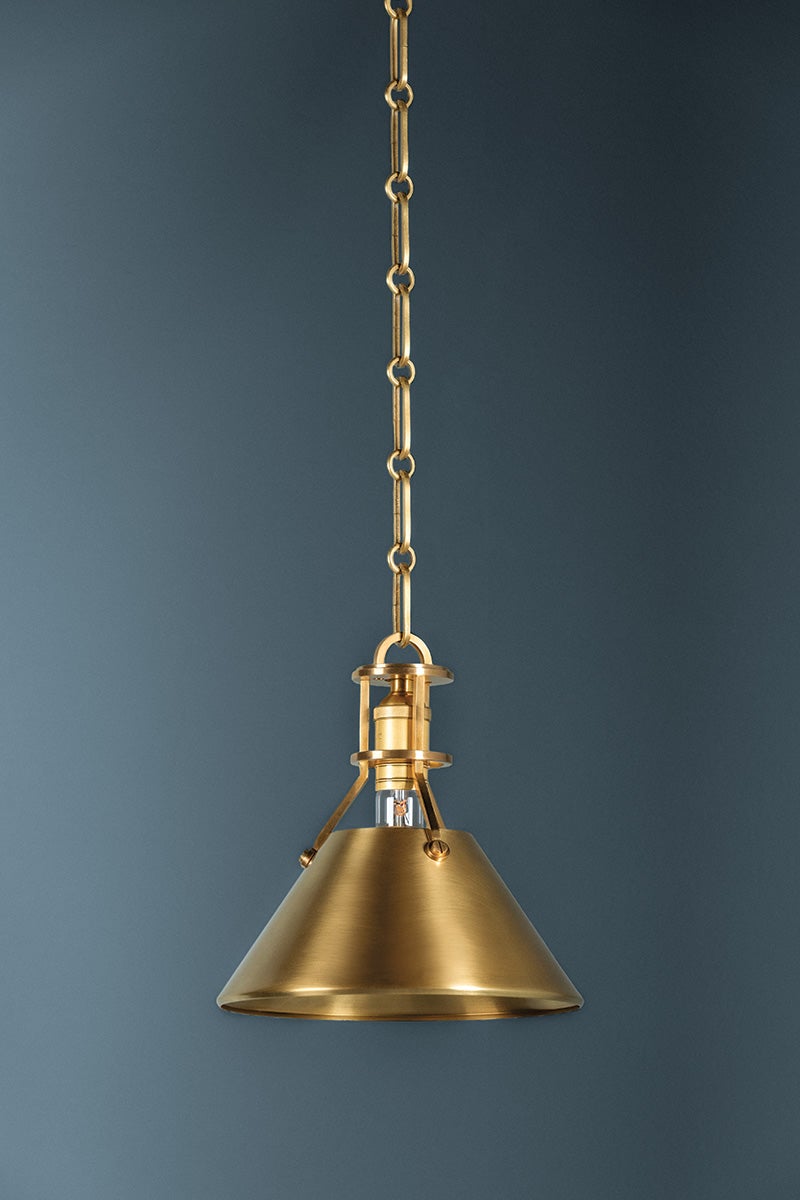 Hudson Valley Lighting METAL NO. 2 Pendant — Aged Brass