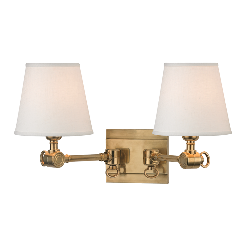 Hudson Valley Lighting Hillsdale Wall Sconce — Aged Brass
