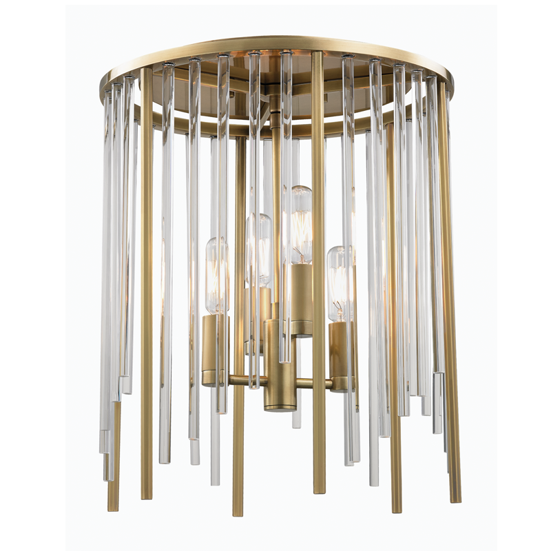 Hudson Valley Lighting Lewis Semi Flush — Aged Brass