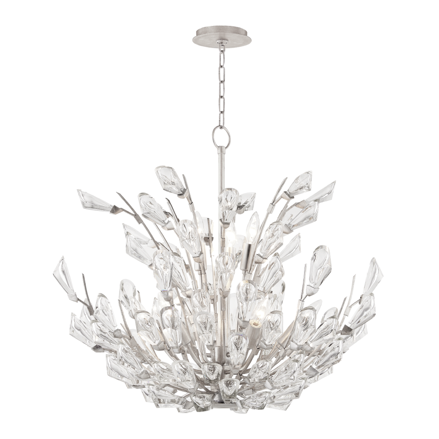 Hudson Valley Lighting Tulip Chandelier — Silver Leaf
