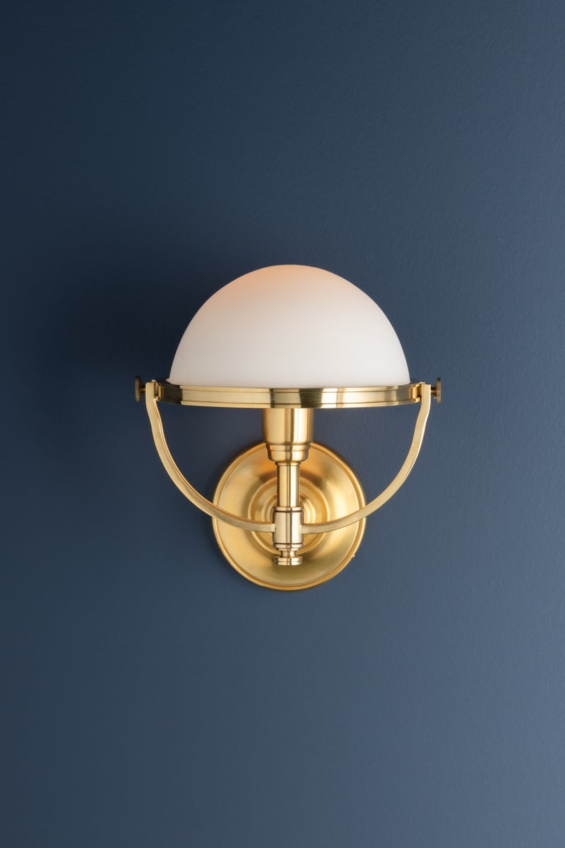 Hudson Valley Lighting Stratford Wall Sconce — Aged Brass