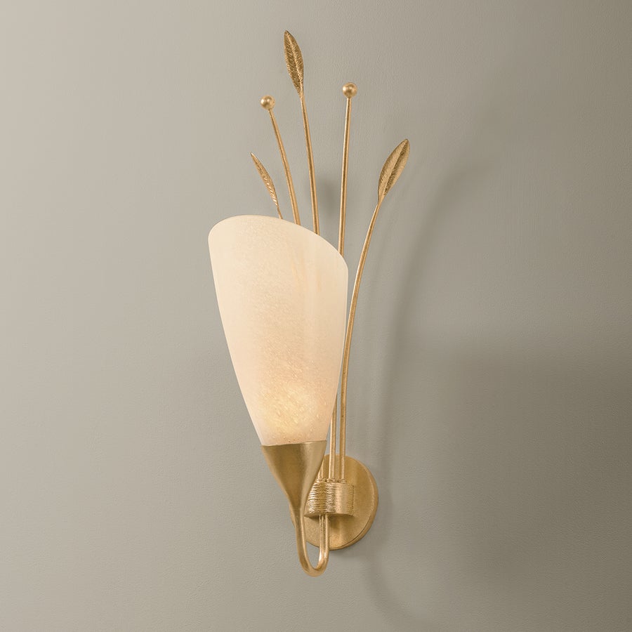 Hudson Valley Lighting Forest Glen Wall Sconce — Vintage Gold Leaf