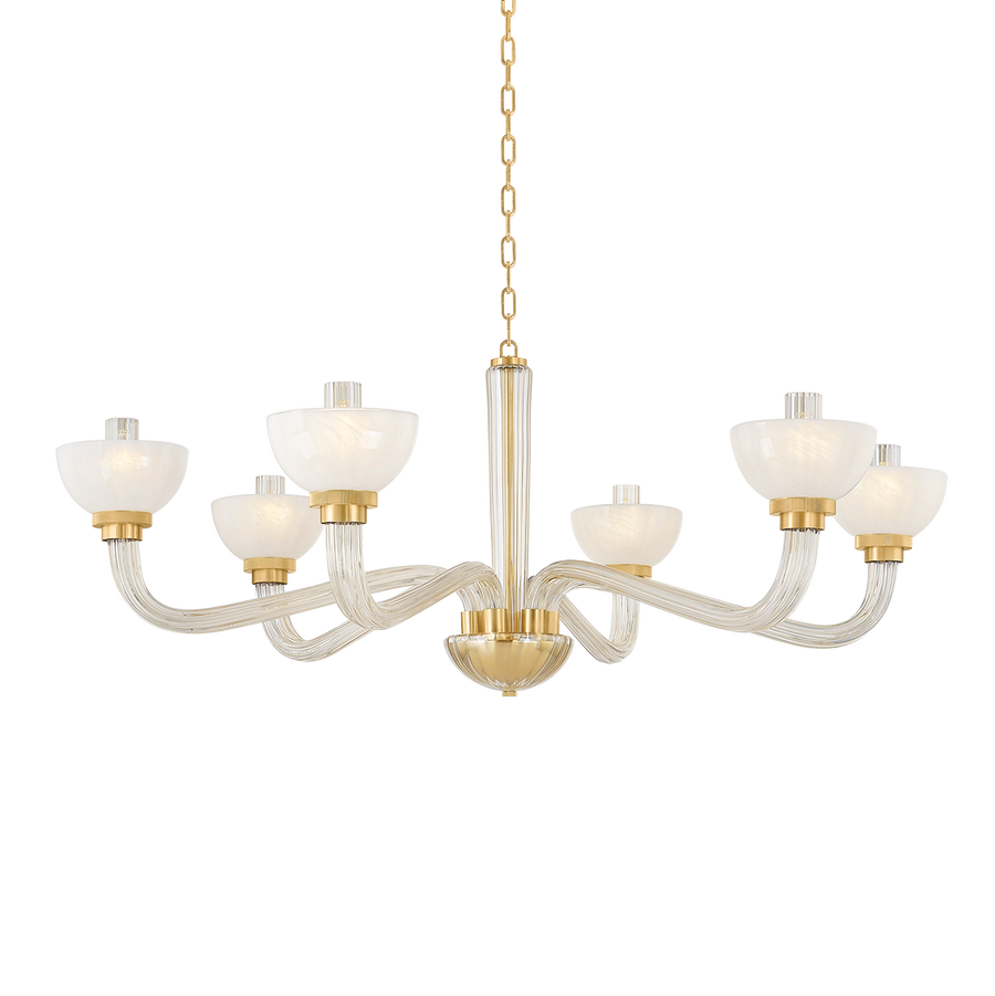 Hudson Valley Lighting ST. LAWRENCE Chandelier — Aged Brass
