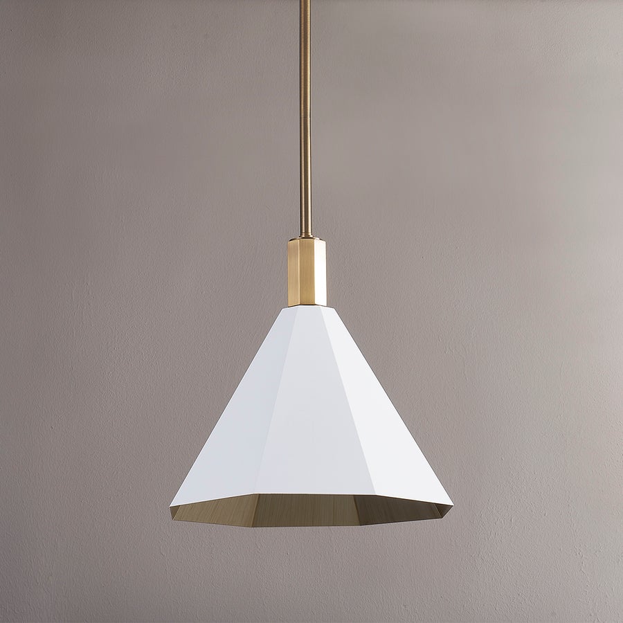 Troy Lighting HUNTLEY Pendant — F8322-PBR/SWH