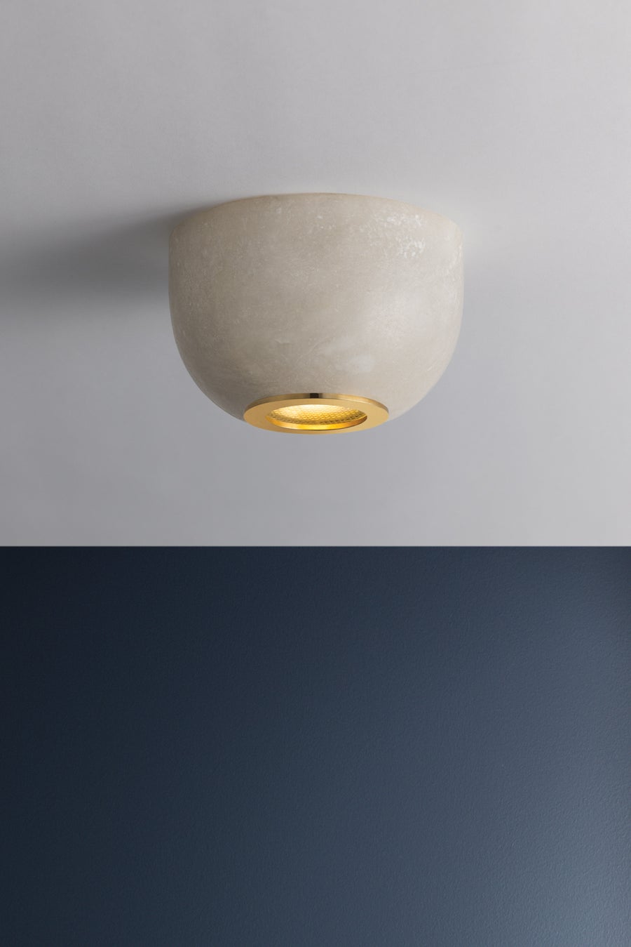 Hudson Valley Lighting Bains Corner Flush Mount — Aged Brass