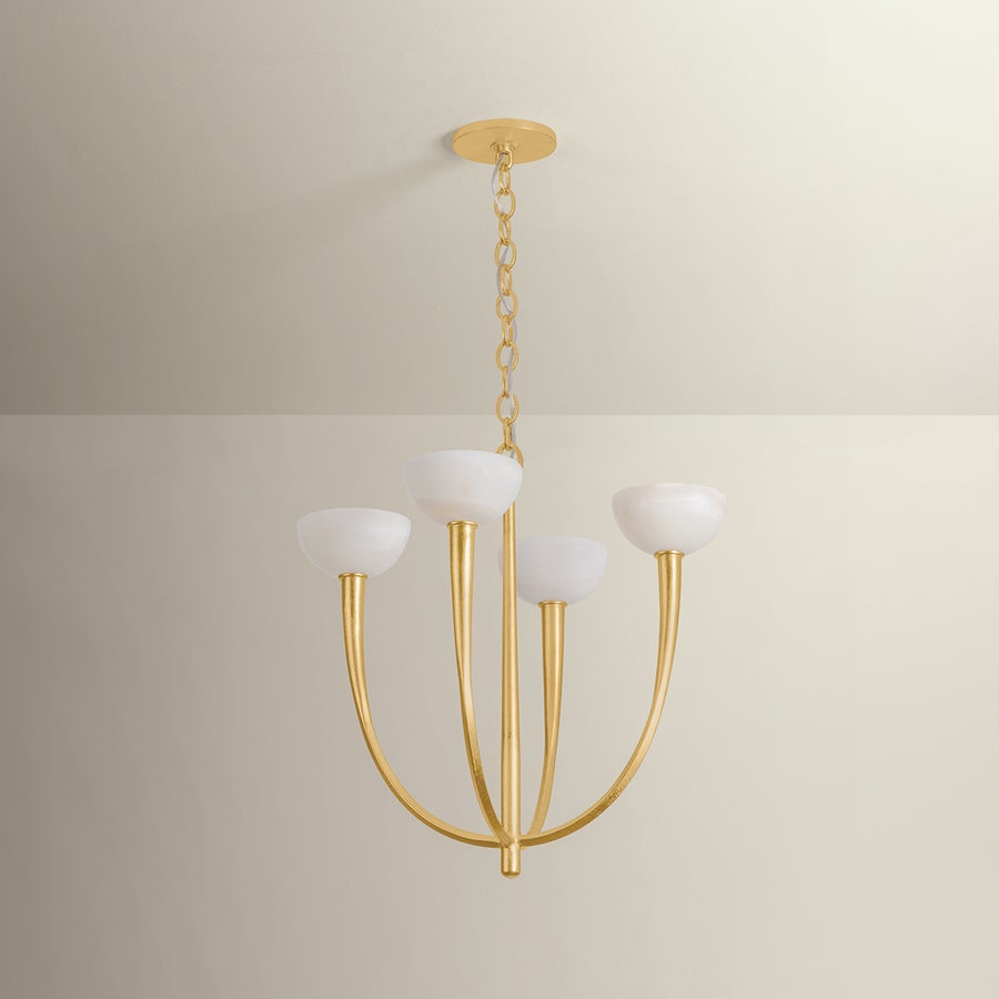 Hudson Valley Lighting Maywood Chandelier — Vintage Gold Leaf