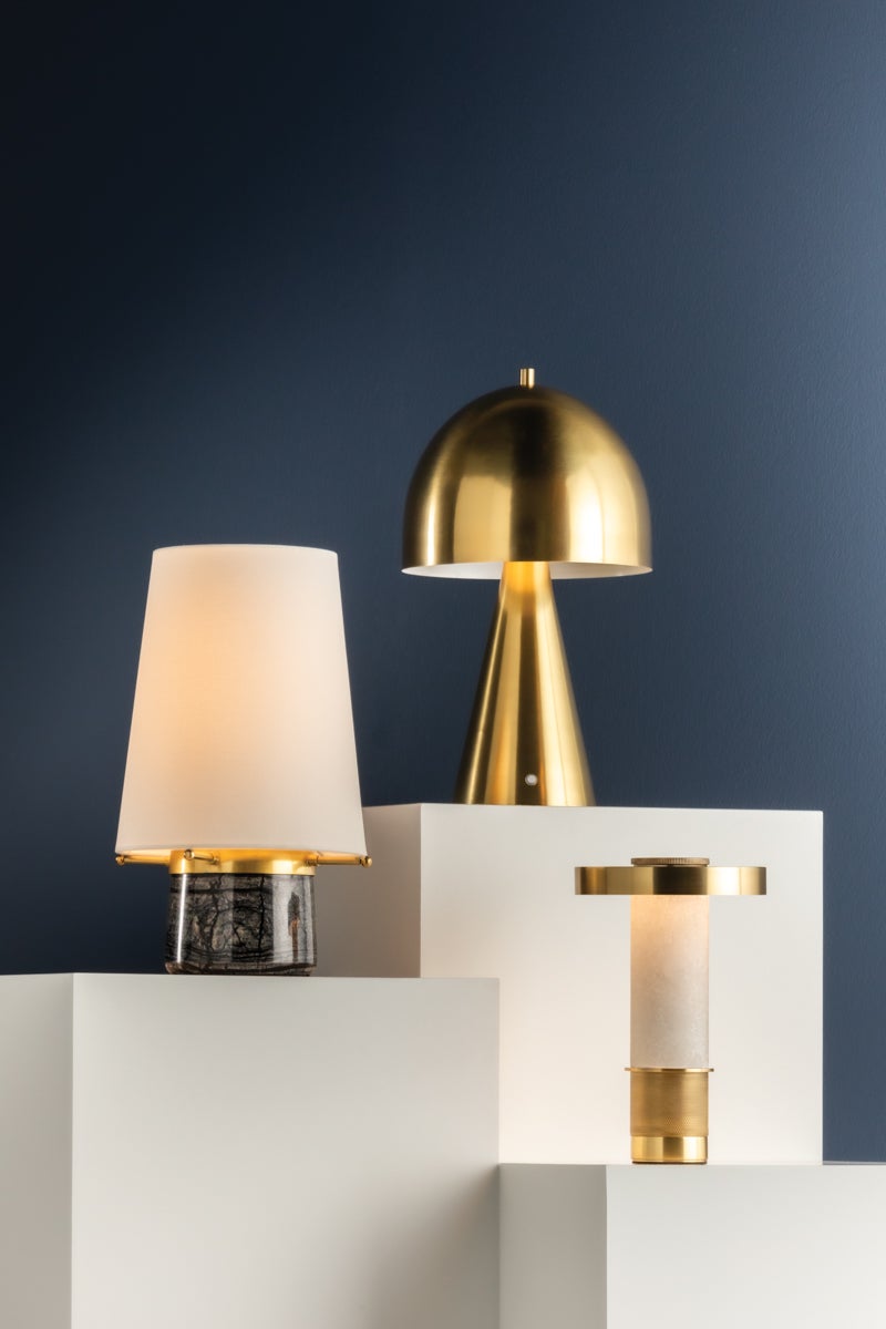 Hudson Valley Lighting SEFTON Rechargeable Table Lamp — Aged Brass