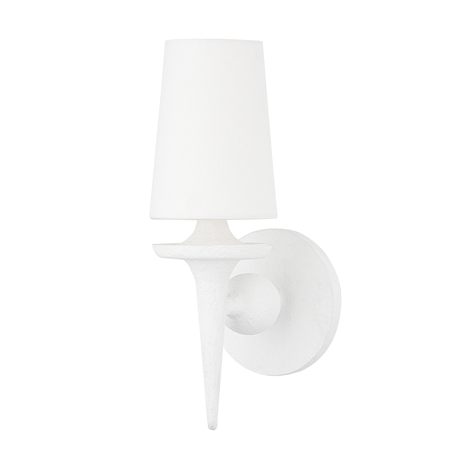 Hudson Valley Lighting Torch Wall Sconce — White Plaster