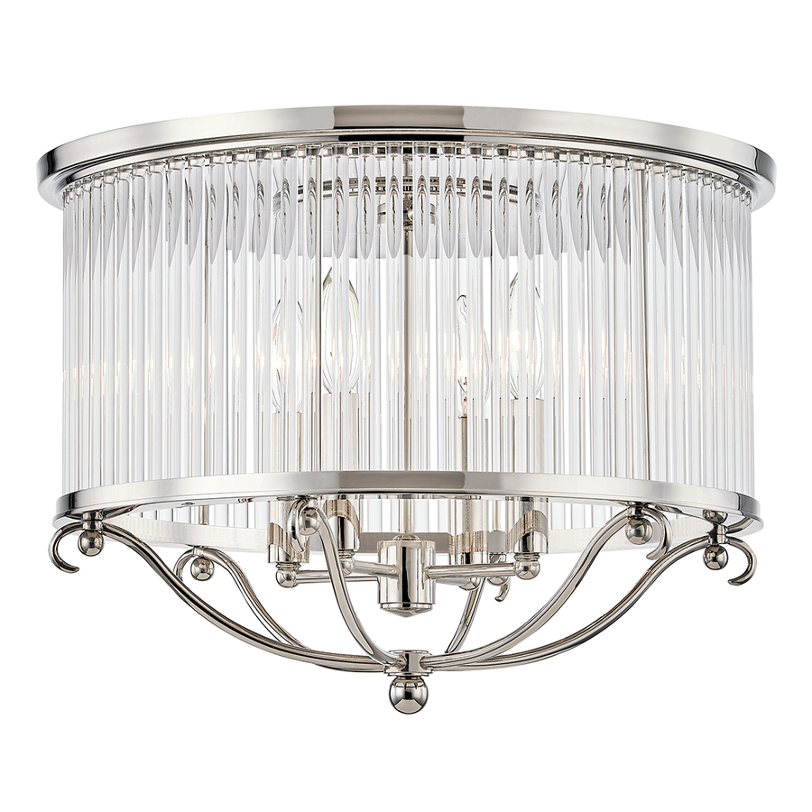 Hudson Valley Lighting Glass No.1 Semi Flush — Polished Nickel