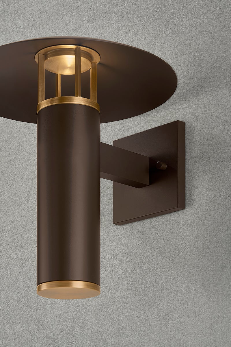 Troy Lighting Birk Exterior Wall Sconce — B7912-PBR/BRZ