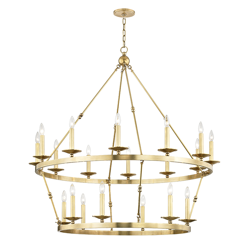 Hudson Valley Lighting Allendale Chandelier — Aged Brass