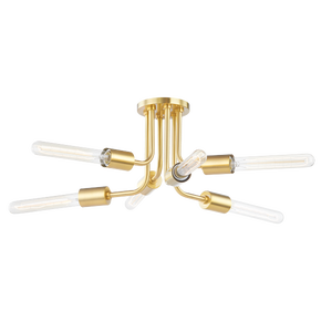Donny Semi Flush in AGED BRASS thumbnail
