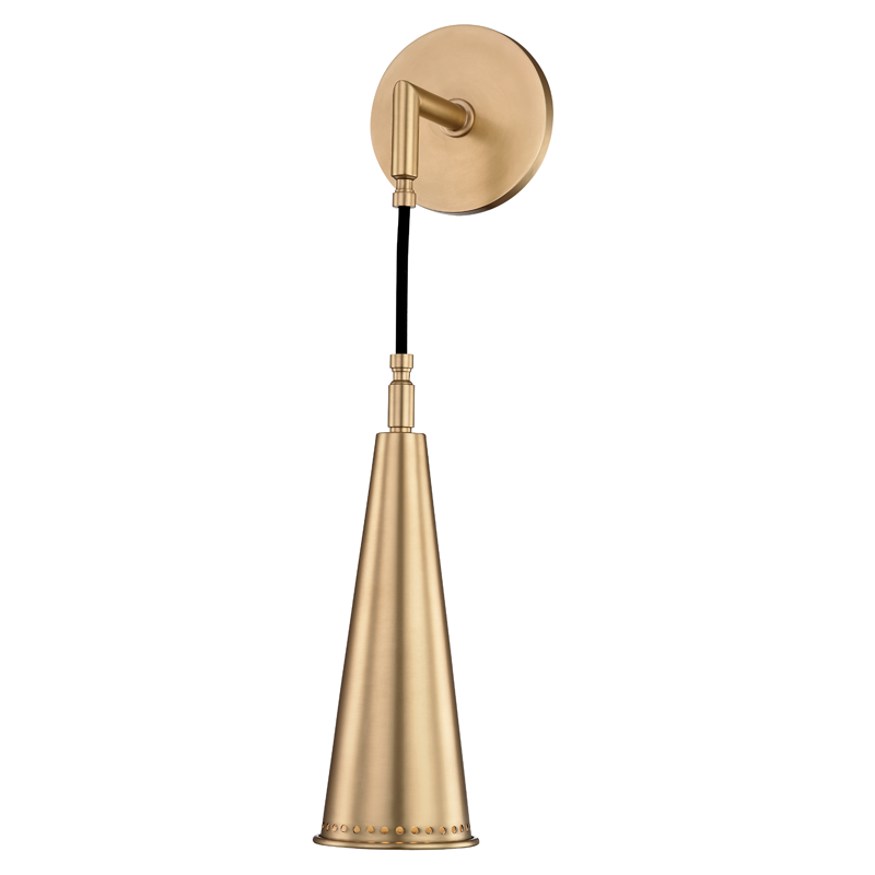 Hudson Valley Lighting Alva Wall Sconce — Aged Brass