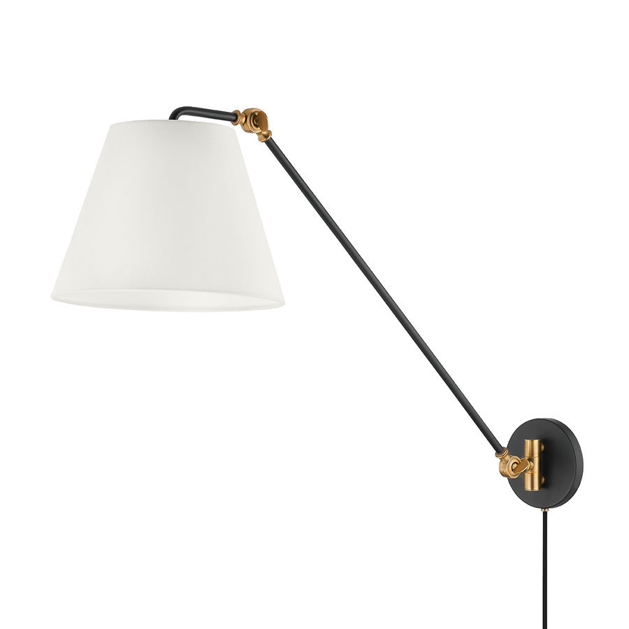 Troy Lighting NAVIN Plug-in Sconce — PTL2627-PBR/TBK