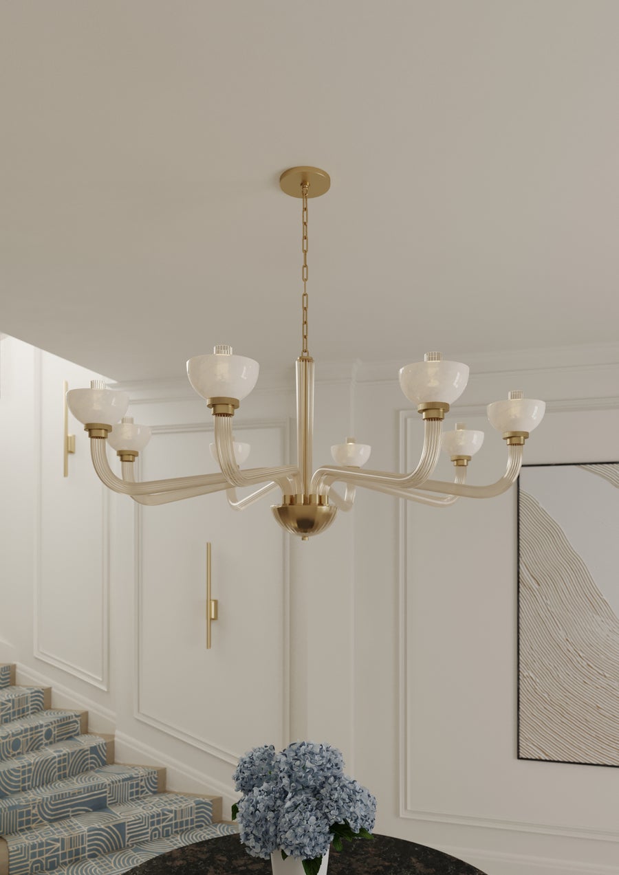 Hudson Valley Lighting ST. LAWRENCE Chandelier — Aged Brass