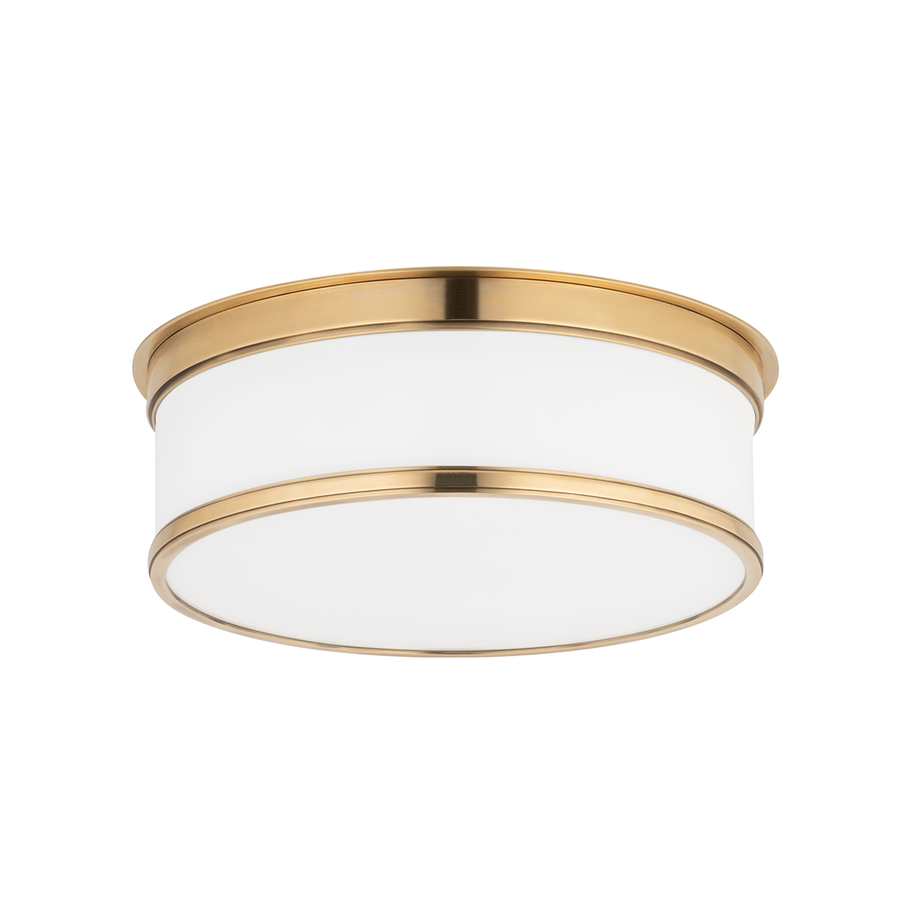 Hudson Valley Lighting Geneva Flush Mount — Aged Brass