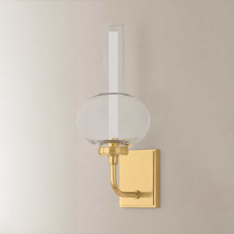 Hudson Valley Lighting Rossman Wall Sconce — Aged Brass